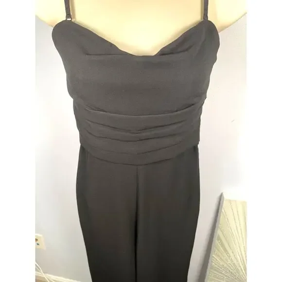 JONATHAN SIMKHAI Rebecca Bustier Wide Leg Black Jumpsuit Size 0
